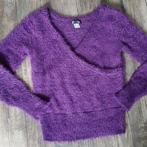 Venus Cozy Knit Wrap Front Detail Fluffy Sweater